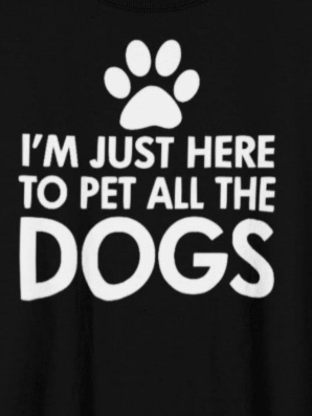 I'm just here to pet the Dogs Pet Lovers T-Shirt - Picture 2 of 4
